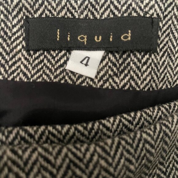 Liquid Wool Blend Lined Wrap Tweed Belted Midi Skirt Office Career Event Sz 4 - Picture 10 of 11